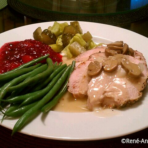 Turkey Breast. Green Beans, Cranberry & Pickles