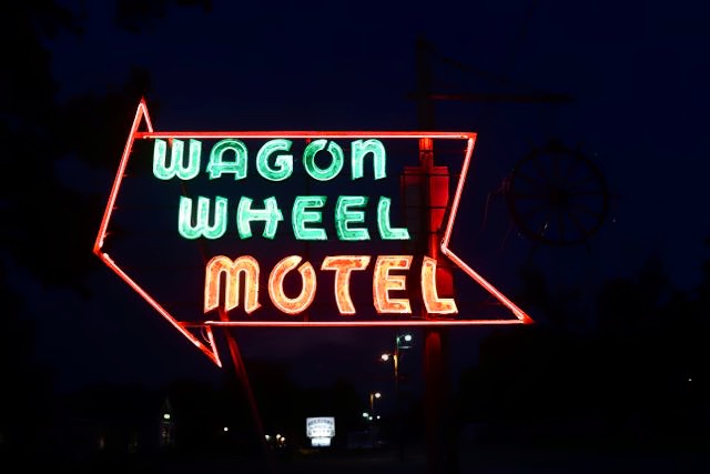 Wagon Wheel Motels Neon Sign