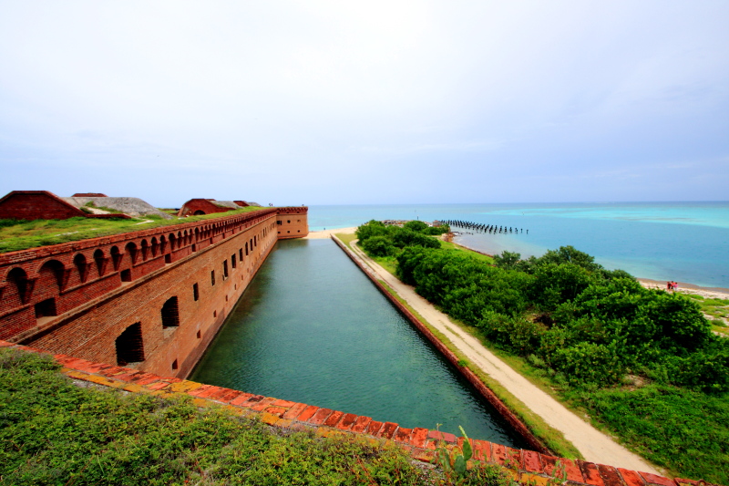 Tower Bastion and moat, Dry Tortugas National Park, Florida