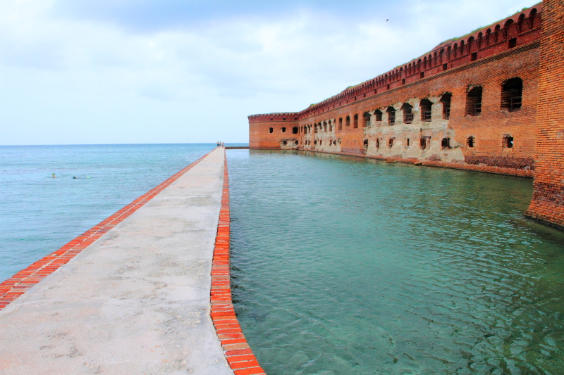 Tower Bastion and moat, Dry Tortugas National Park, Florida