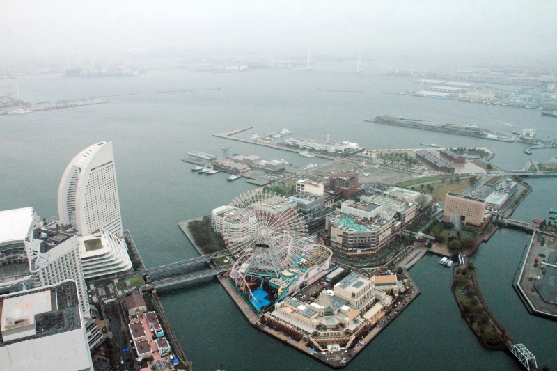 Tokyo Bay, Minatomirai, Yokohama, view from Landmark Tower, Japan