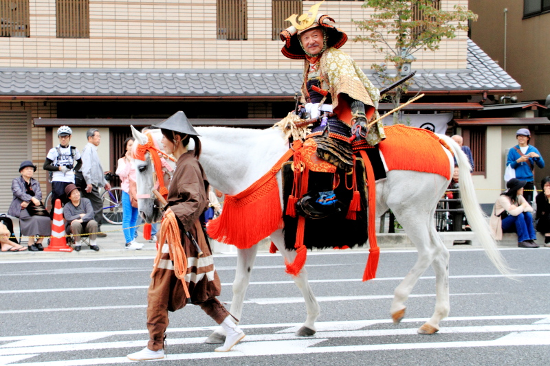 Oda Nobunaga wearing a Kabuto (helmet), (1658 - 1600), Jidai Matsuri Festival, Kyoto, Japan