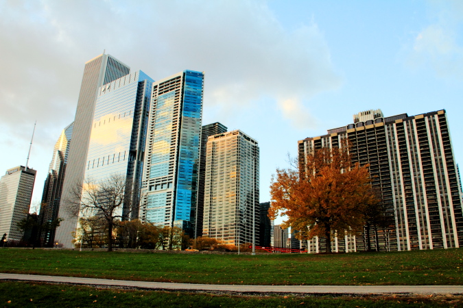Chicago from Lake Shore Trail, Illinois