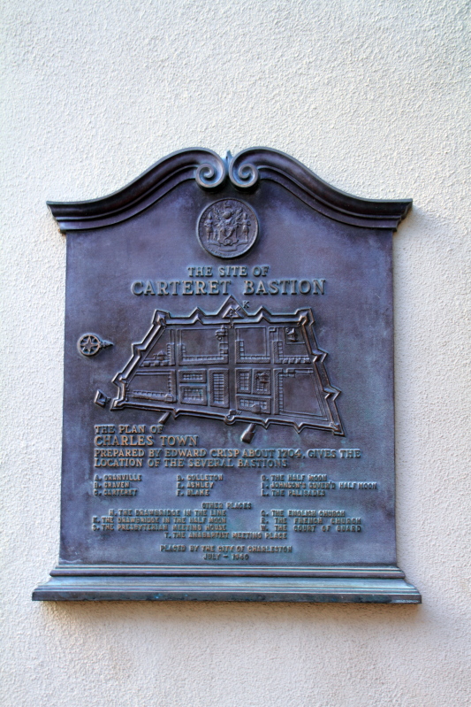 The site of the carteret bastion, Charleston Historic District
