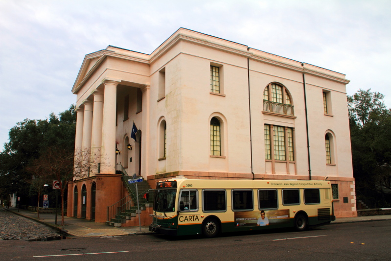 The Robert Mills Fireproof Building, c.1826, 100 Meeting Street