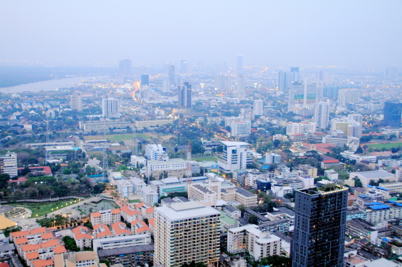 View of Bangkok skyline, Banyan Tree Hotel