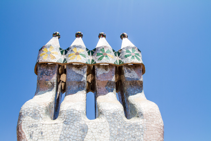 Roof Terrace, Casa Batllo, Gaudi, Barcelona, Spain