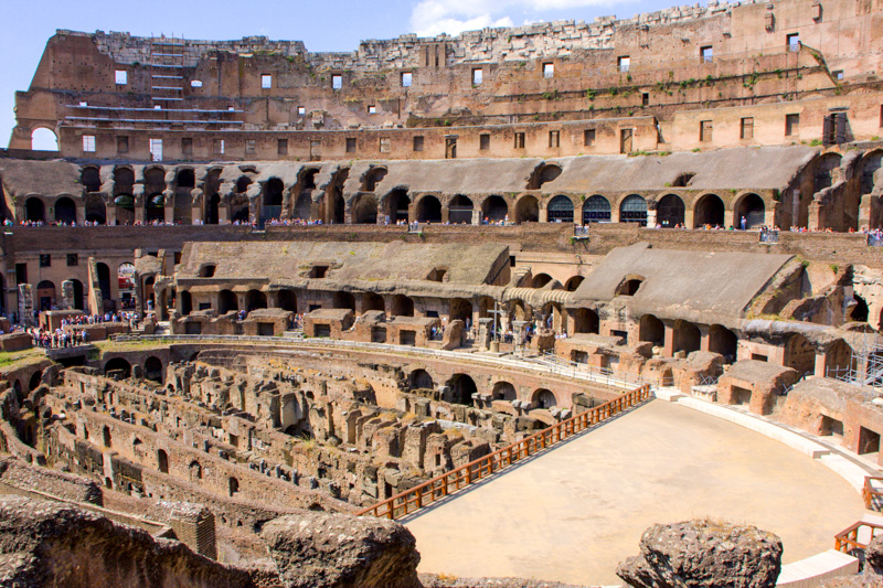 Inside the The Colloseum, Rome, Italy
