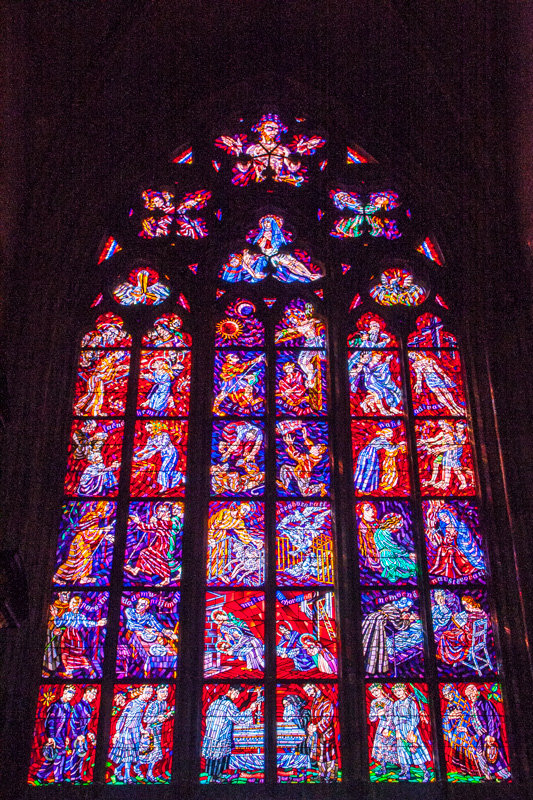 St. Vitus Cathedral, Stained Glass Windows, Prague, Czech Republic