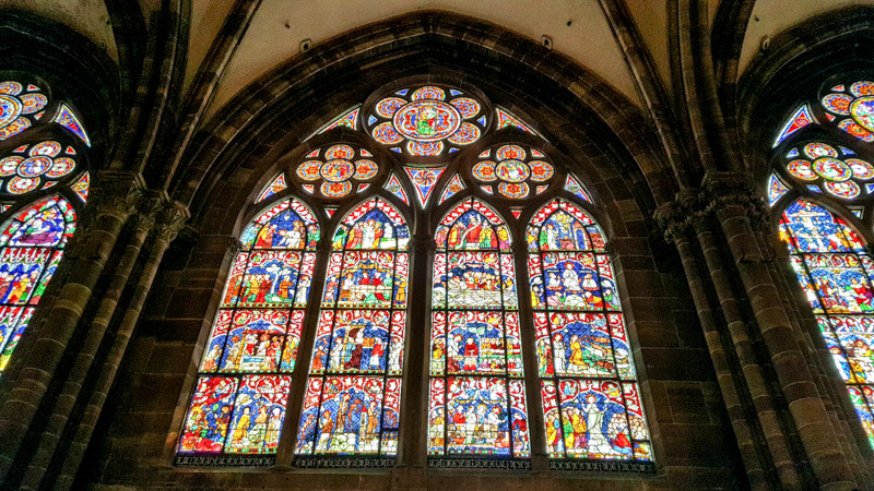 Stained Glass window, La cathedrale Notre-Dame de Strasbourg, France