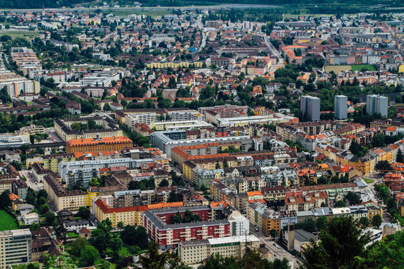 View of Innsbruck, Hungerburg Funicular, Austria