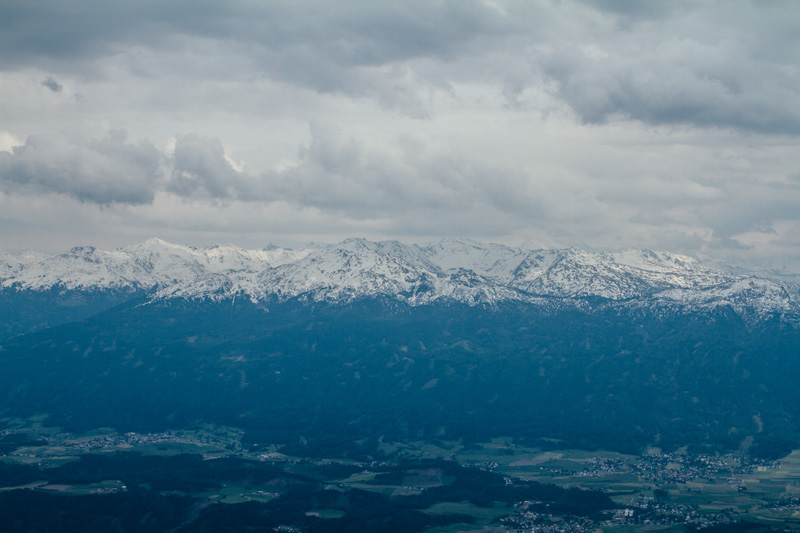 View of Innsbruck from Hafelekarspitze, mountain peaks, alps,  Austria