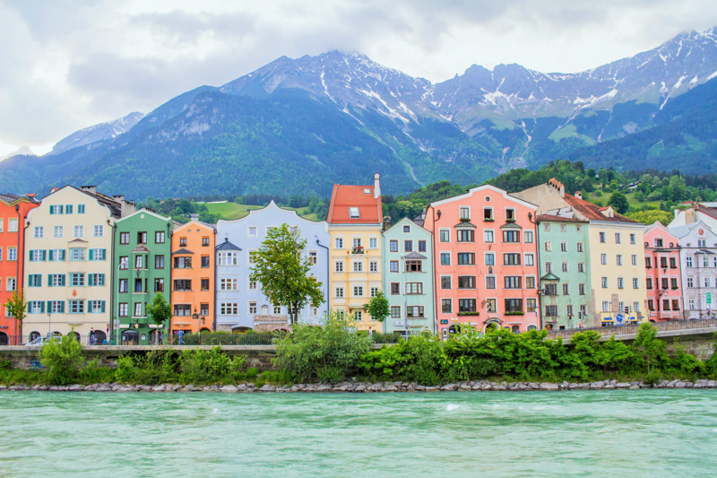 Houses, River Inn, Innsbruck, Austria