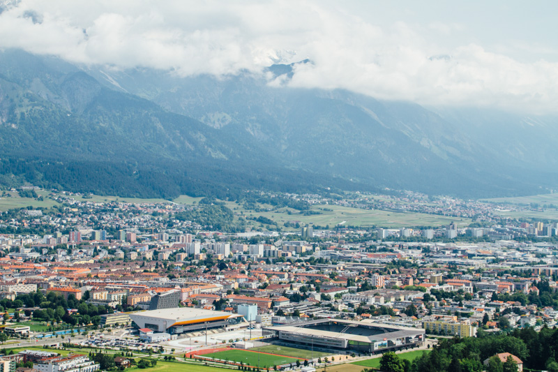 View of Innsbruck, from Bergisel Ski Jump, Austria