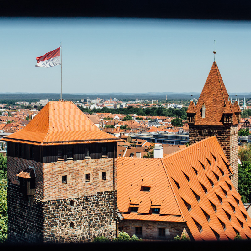 Heidenturm (Heathen Tower) and Luginsland Tower, Nuremberg Castle, Nuremberg, Bavaria, Germany