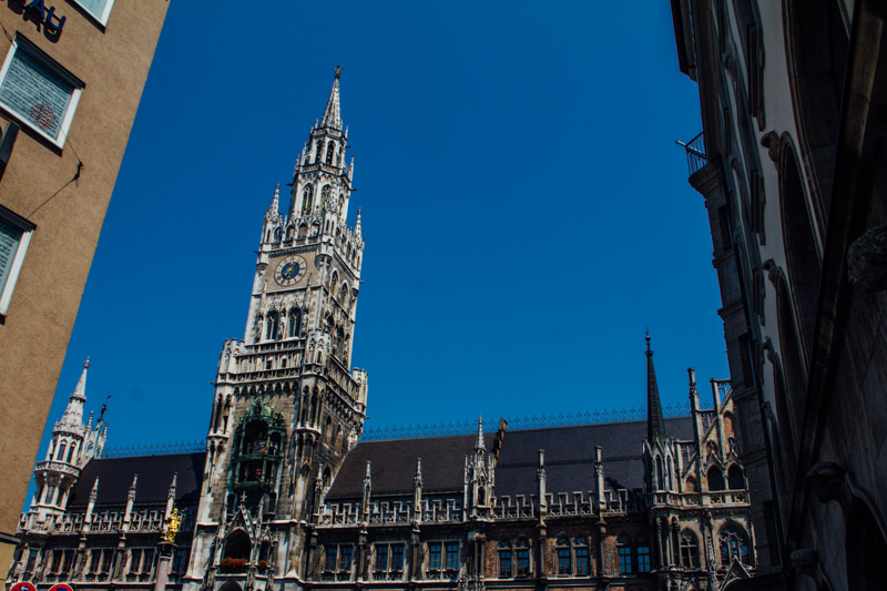 The New Town Hall, Glockenspiel, Marienplatz, Munich, Bavaria, Germany