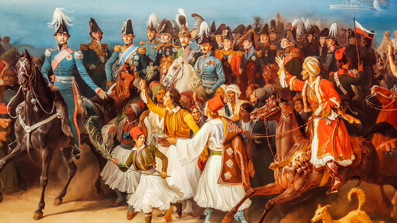 The Entry of King Othon of Greece into Nauplia, Peter Von Hess, 1835, Neue Pinakothek, Munich, Bavaria, Germany