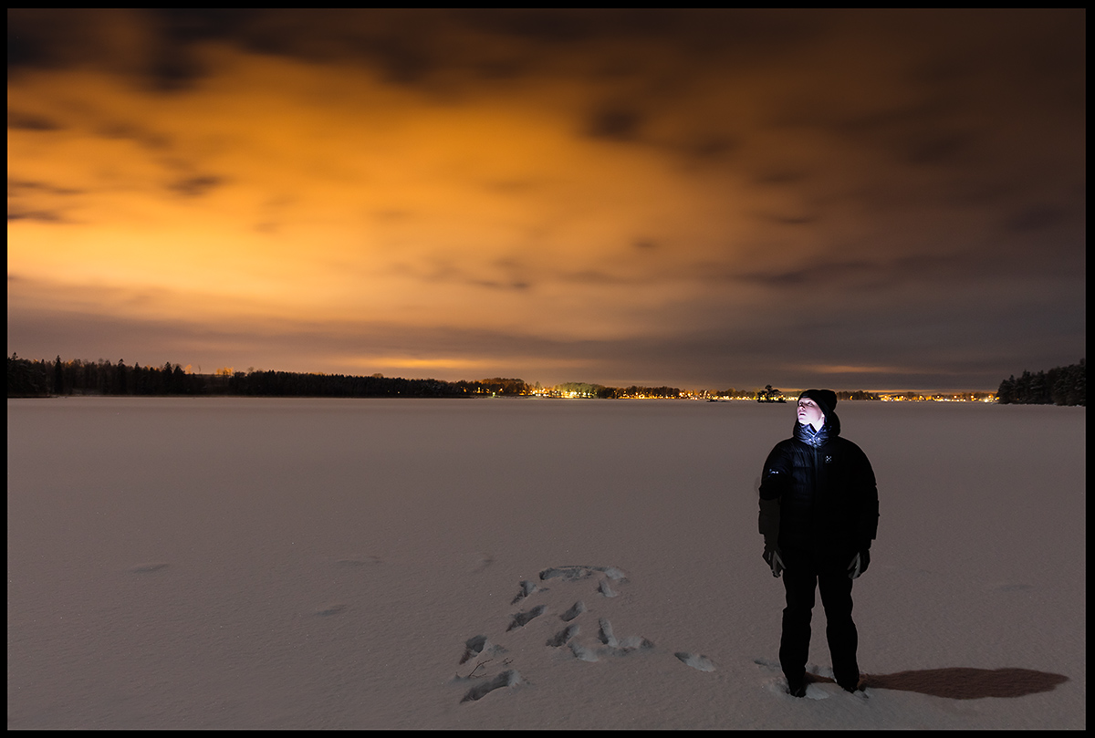 Night photography together with my son Martin - Toftasjn Sandsbro