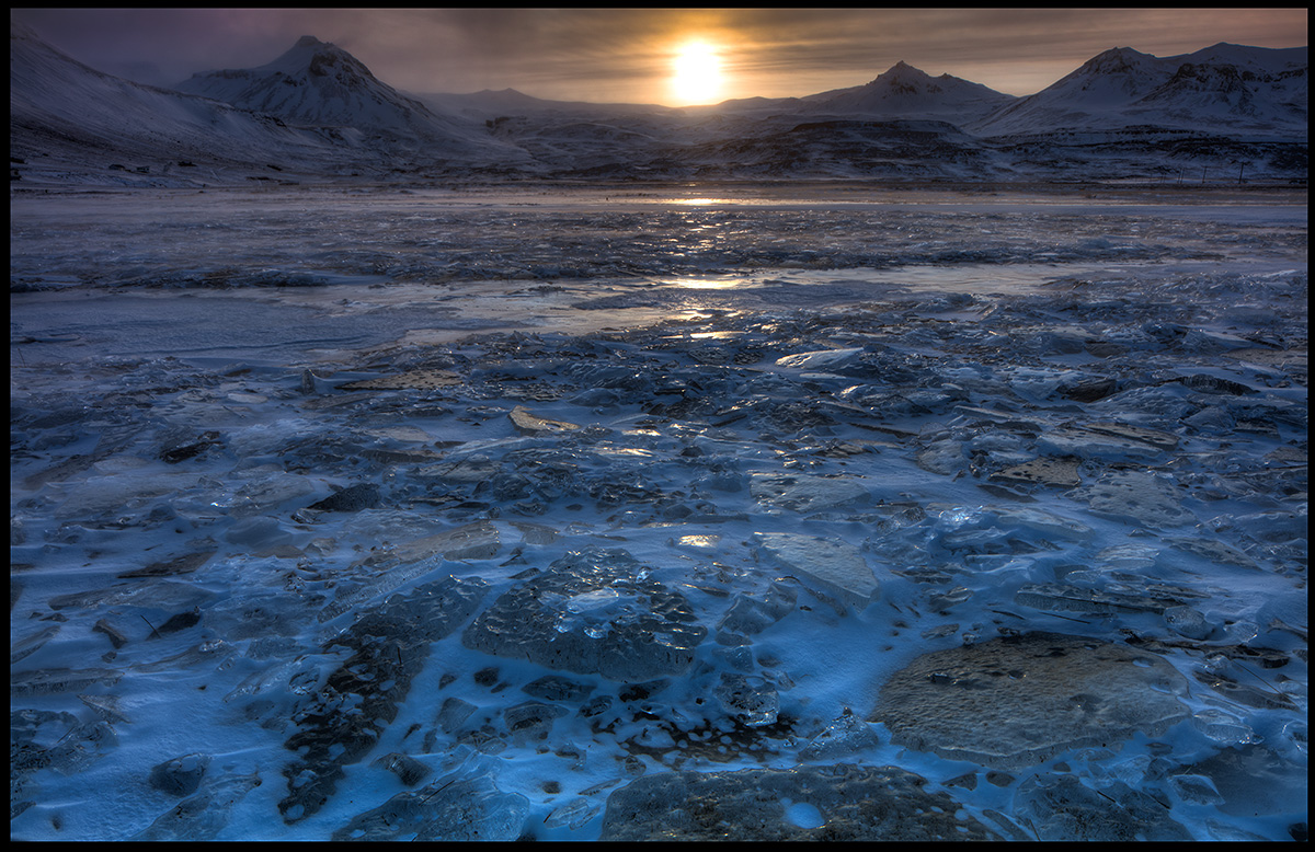 Ice formations east of Olafsvik