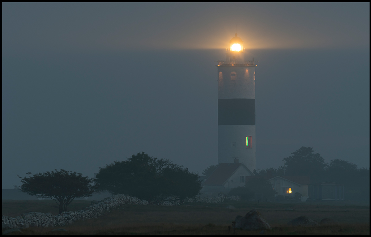 Evening fog around southern tip of land