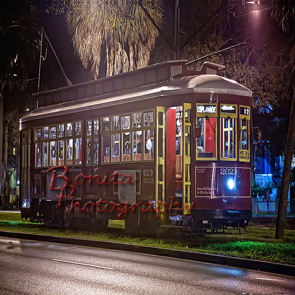 Canal St Trolley at night