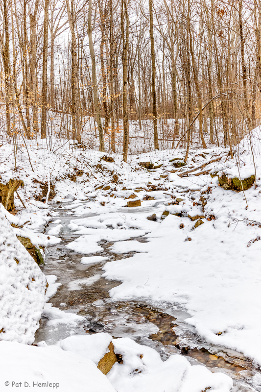 Flowing through snow