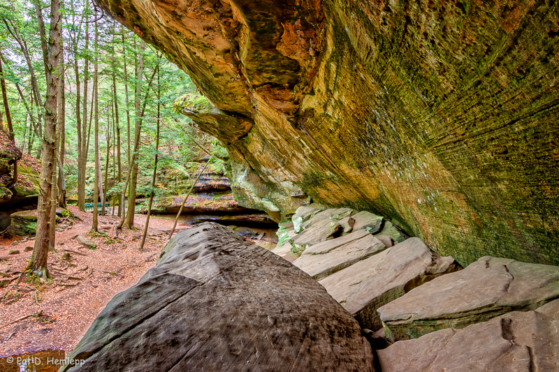 Under a cliff