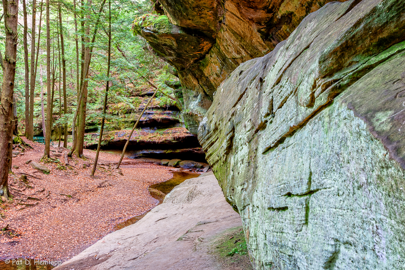 Beyond a boulder