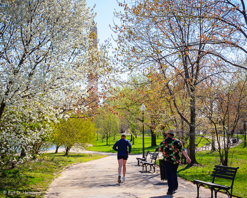 Toward the monument