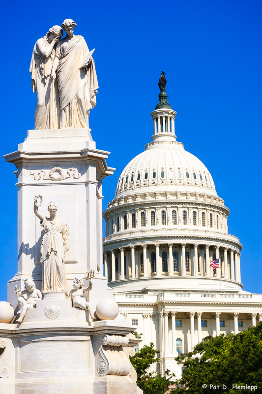 Capitol and monument