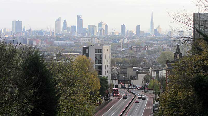 archway towards city