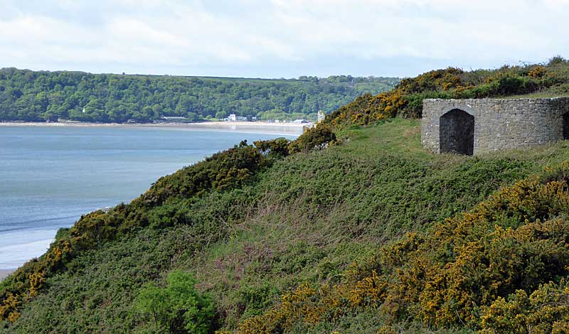 looking back to oxwich beach