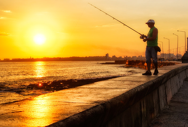 Dawn Fishing on the Malecon
