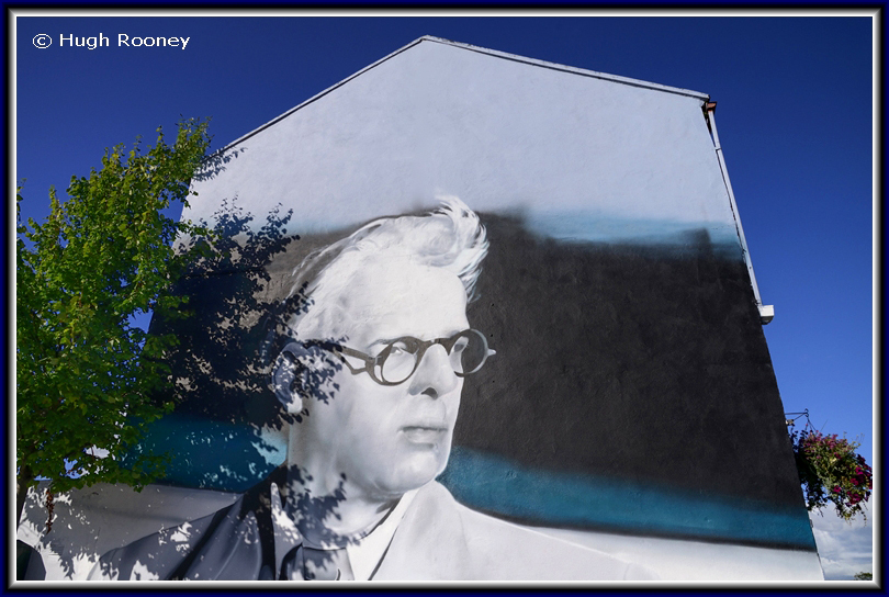 Ireland - Co.Sligo - Sligo - Wall mural of the poet W.B.Yeats. 