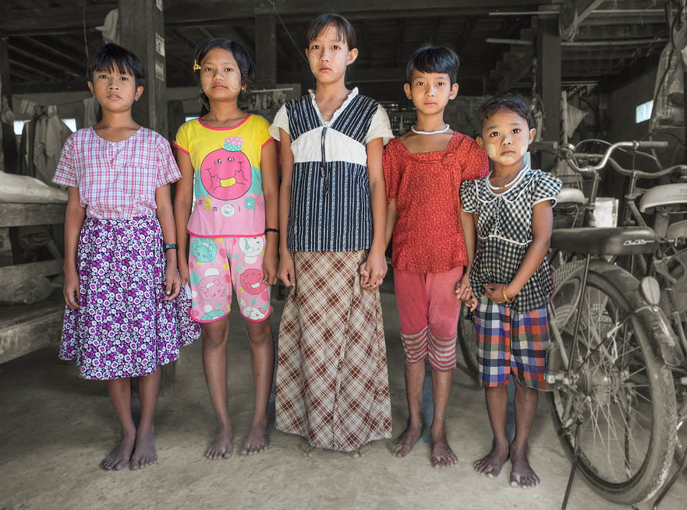 Village kids from Myanmar