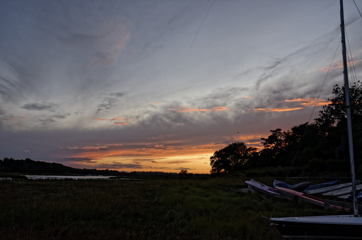 sunset over Martlesham creek