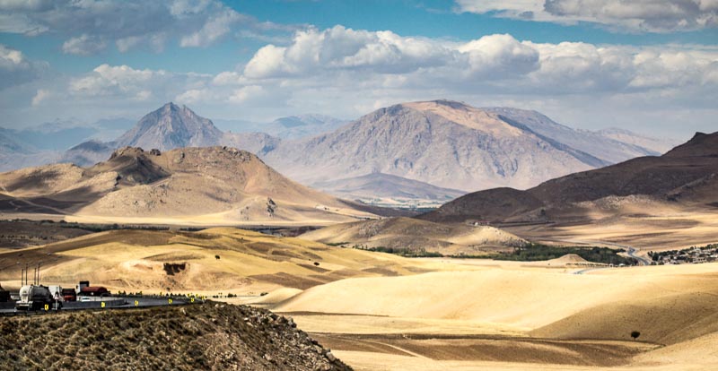 Landscape with Harvested Wheat Fields