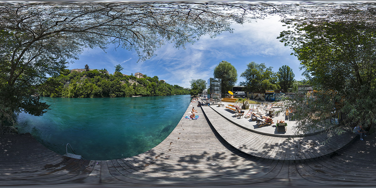 Sunbathing on the riverside...