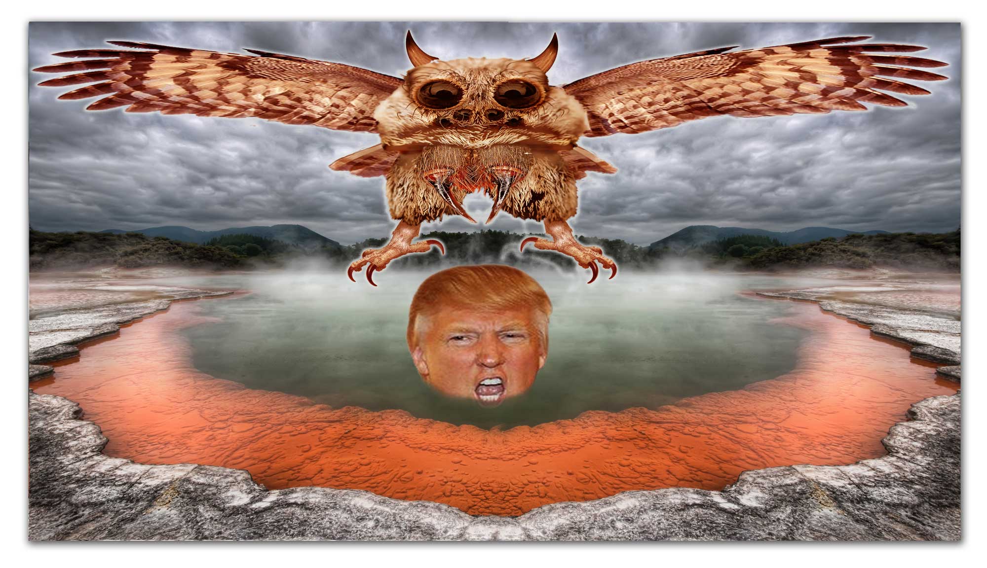 Evil Flying Creature Attacks Trump