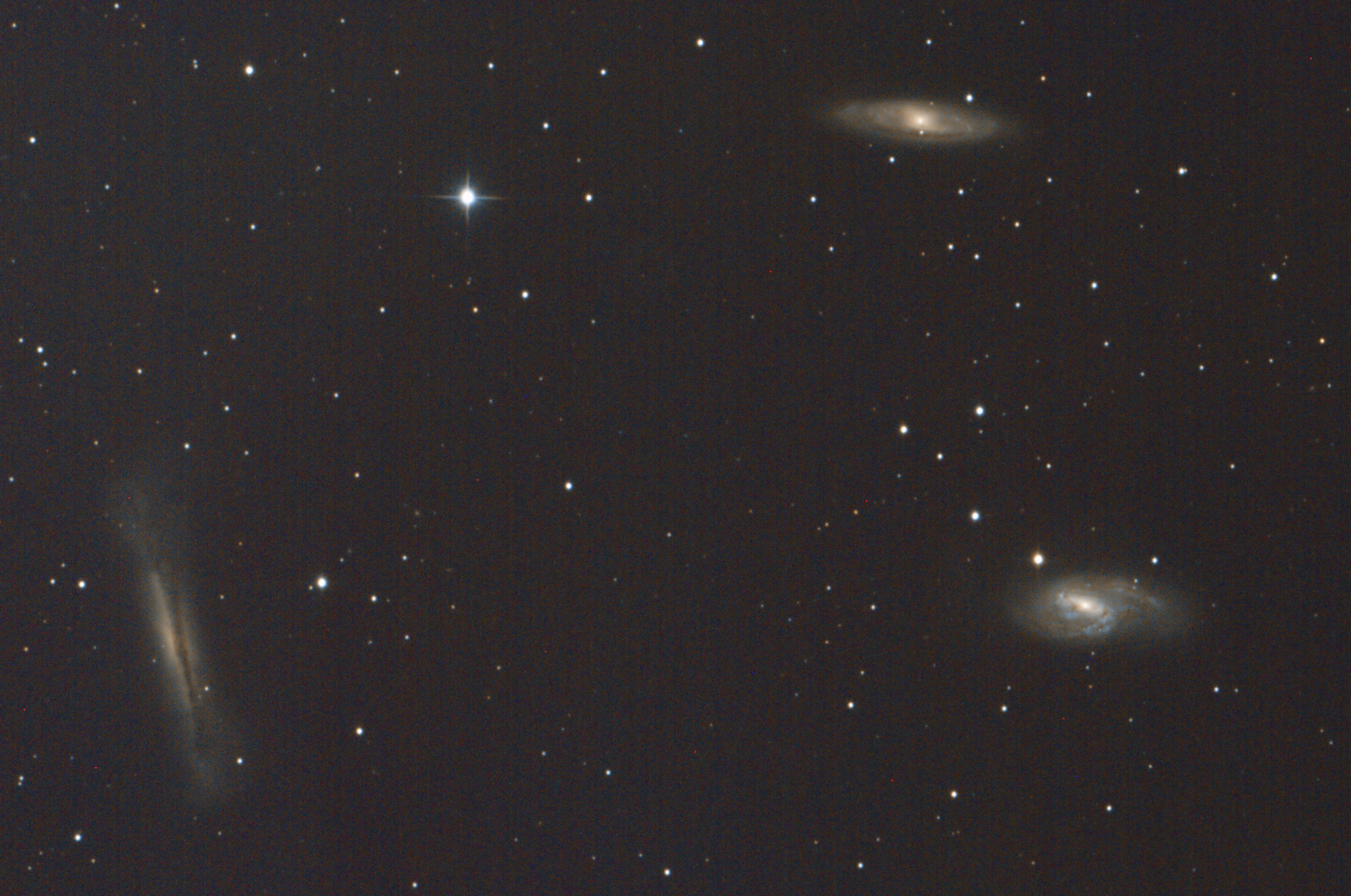 Leo Trio with the supernova