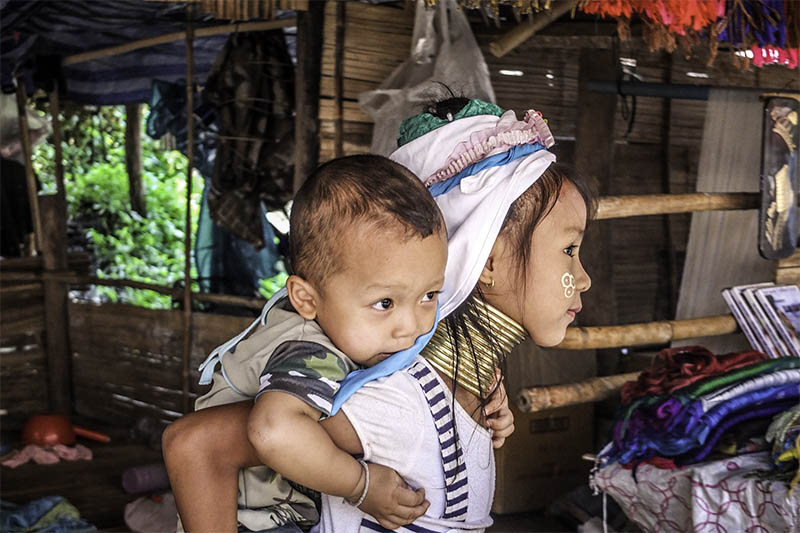 Village Padaung Tribue des Kayan