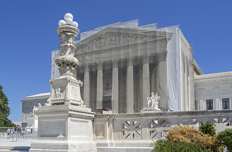 US Supreme Court, under wraps