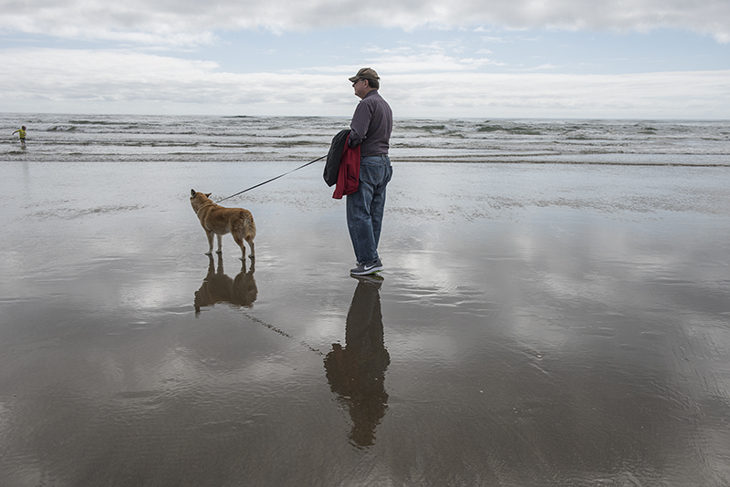 Contemplating the water, Cannon Beach