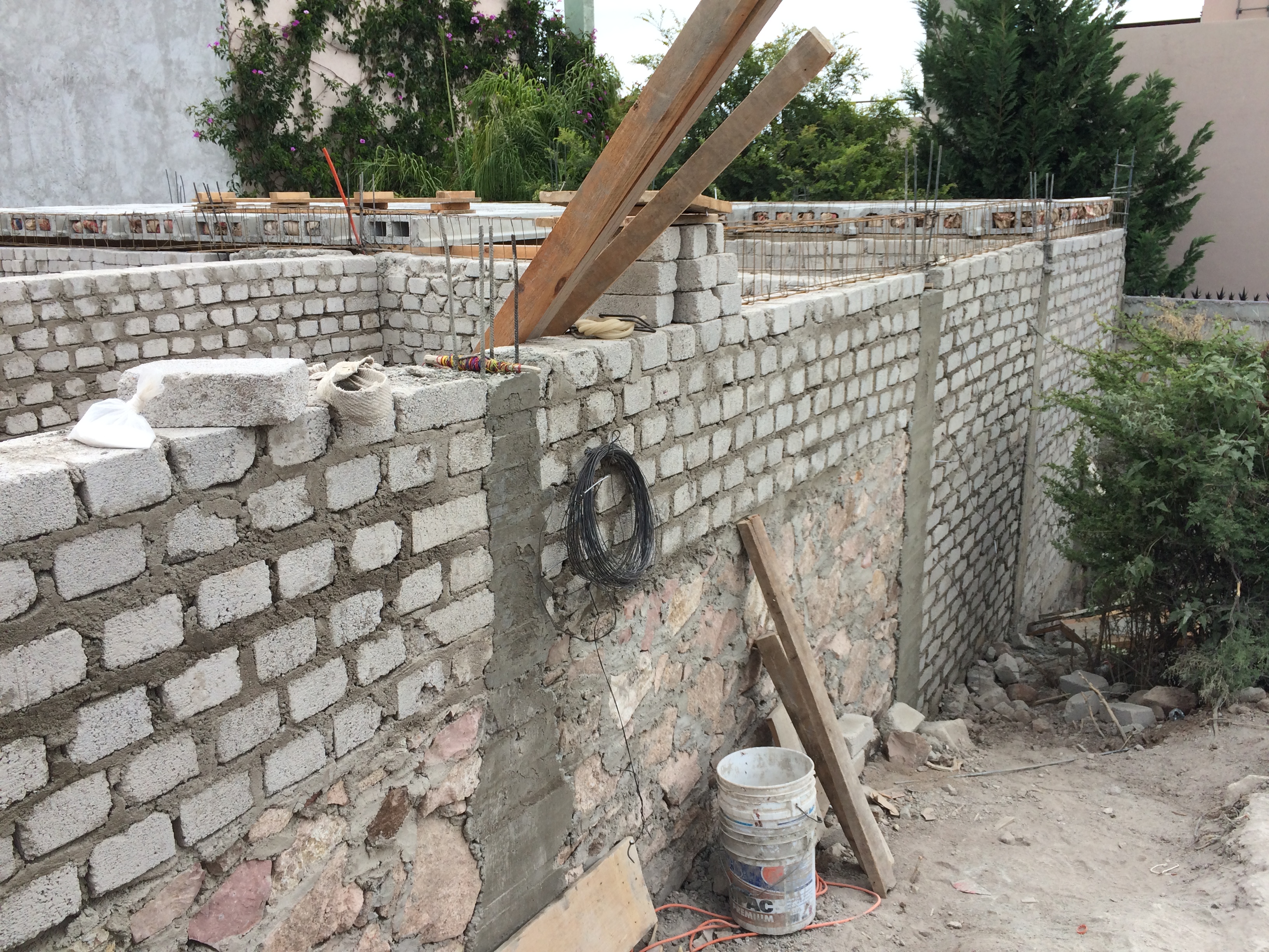 North side wall, July 3