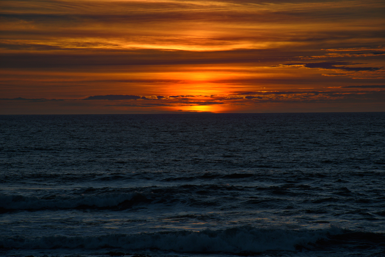 Sunset at Moonstone Beach, Cambria, CA