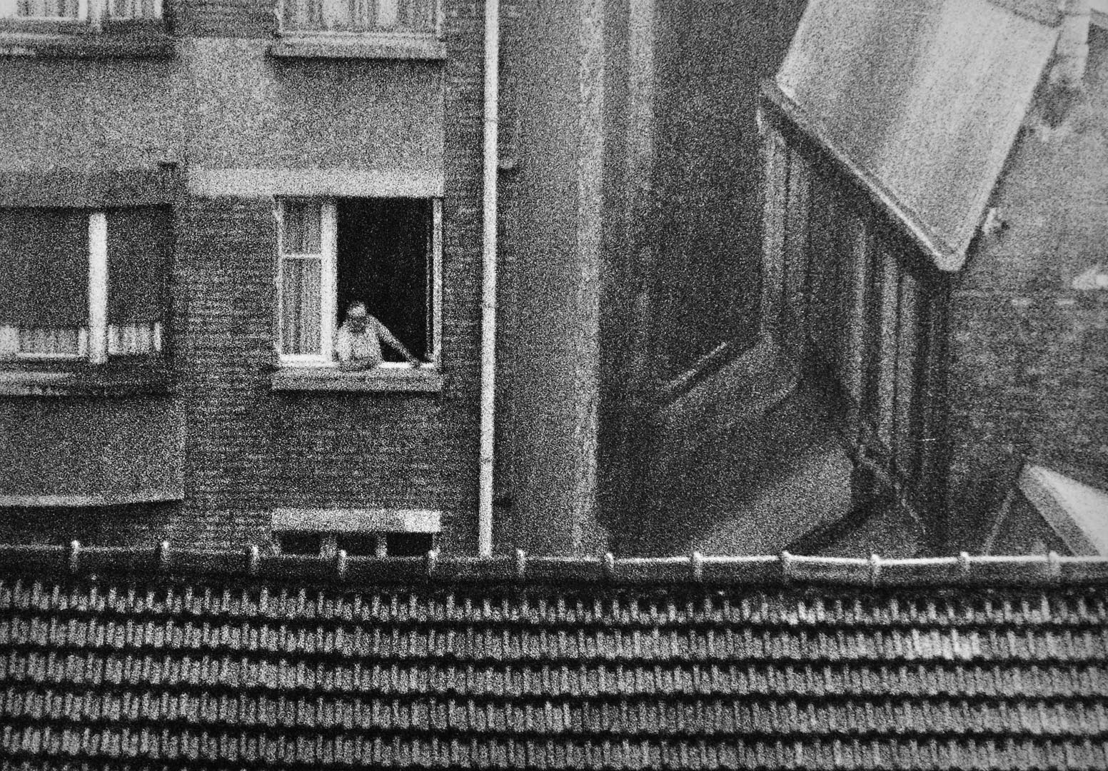 From the window of my studio Rue Patay; rainny summer day. 