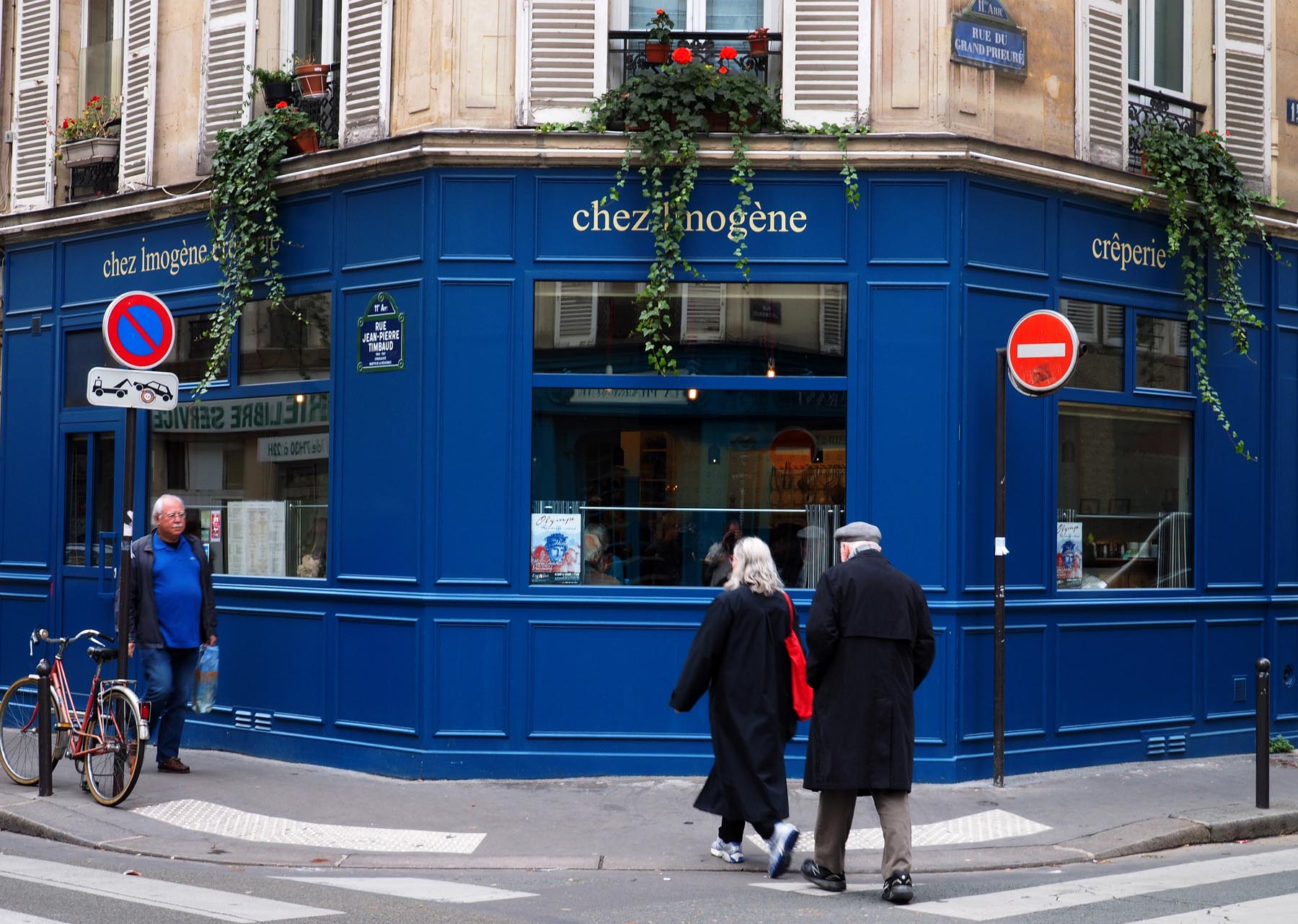 Chez Imogène, a crêpe place. To not be missed. They serve wonderful crêpes and normand cider at nice price. 