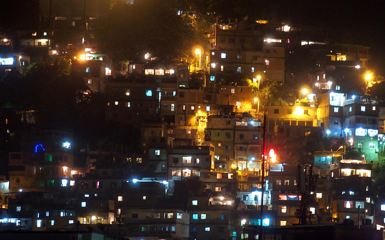 The favela Pavãozinho; Copacabana (viewed from our hotel). 