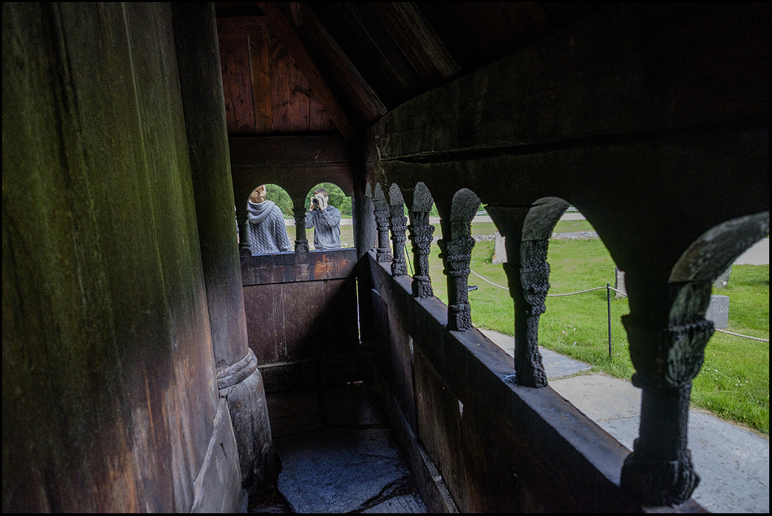 At the Borgund stavechurch, Lrdal....