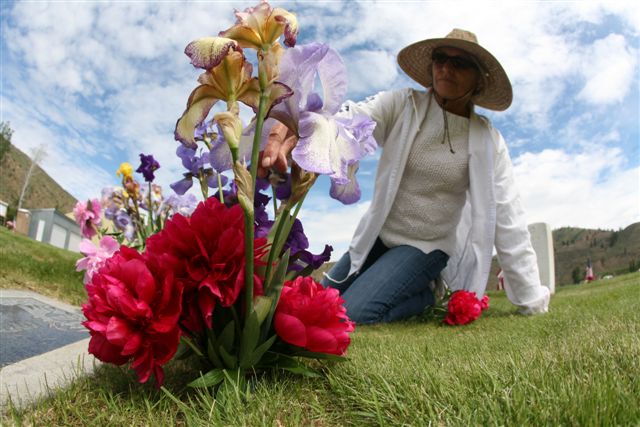 Patty Placing Flowers On Loved Ones Graves,  Memorial Day